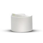 24mm False Wall Closures White disc cap with seal (for 250ml White Column HDPE bottle)