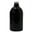 Black Gloss Boston 250ml Round Glass Bottle (24/410 neck)