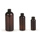 Amber RECYCLED PET Round Bottles (rPET) (410 neck)
