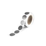 40mm Silver MATTE Circle Stickers - Roll of 1,000