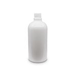 White 100ml T/E Boston Round Glass Bottle (18mm neck)