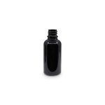 Black 30ml T/E Boston Round Glass Bottle (18mm neck)