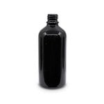 Black 100ml T/E Boston Round Glass Bottle (18mm neck)