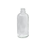 Clear 100ml T/E Boston Round Glass Bottle (18mm neck)