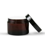 250ml Amber Round Glass Jar with Black Lid & Caska Seal
