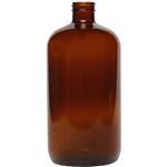 Amber 1Lt Boston Round Glass Bottle (33mm neck)
