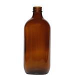 Amber 500ml Boston Round Glass Bottle (28mm neck)