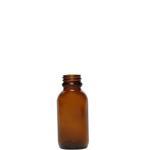 Amber 50ml Boston Round Glass Bottle (24mm neck)