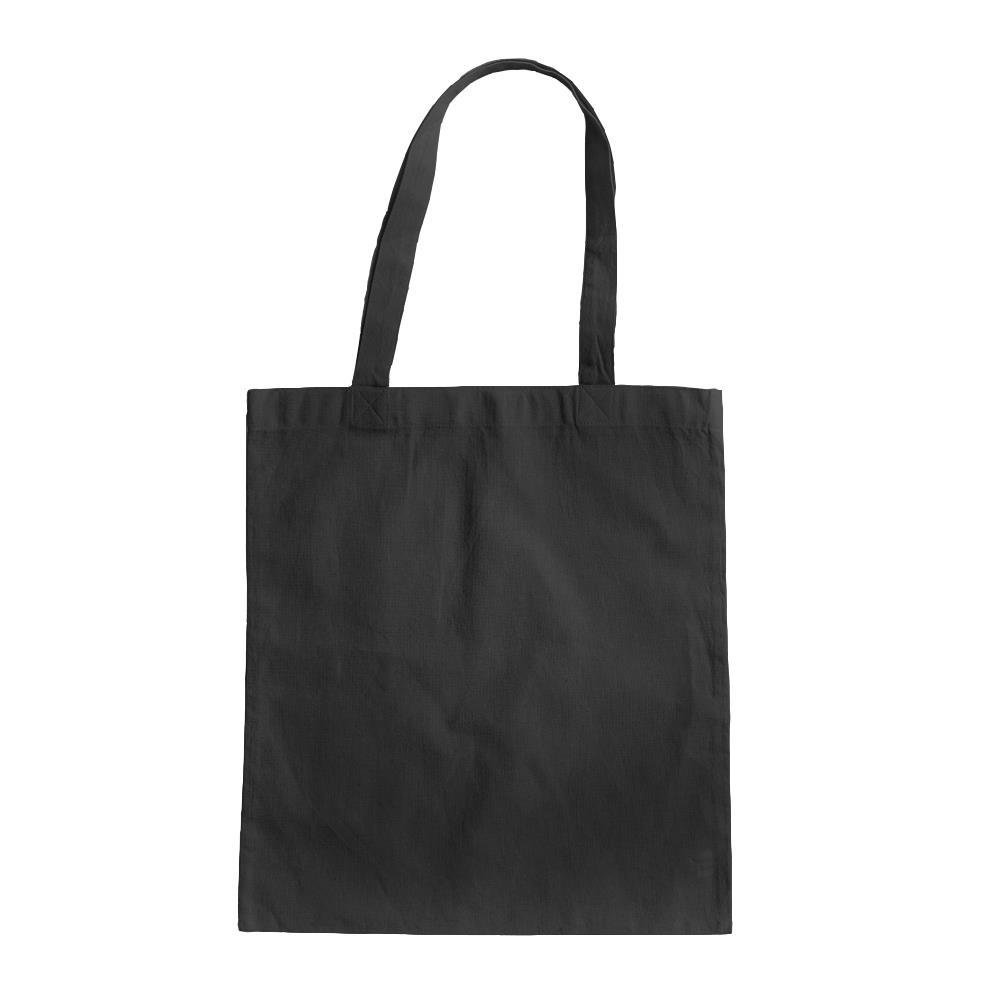 Black Cotton Tote Bag: 370mm (W) x 420mm (H) - Carton of 100 - New Directions Australia