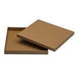 Brown Kraft Square Gift Voucher Box: 160mm (W) x 160mm (L) x 20mm (D) + 20mm LID - Carton of 50