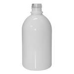 White Gloss Boston 250ml Round Glass Bottle (24/410 neck)