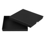 Black Kraft Square Gift Voucher Box: 160mm (W) x 160mm (L) x 20mm (D) + 20mm LID - Carton of 50