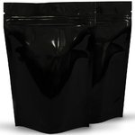 500g Gloss Black Stand Up Pouch 100 per Carton