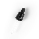 Eye Dropper 18mm (to suit 30ml T/E Bottle) Smooth Shiny Black