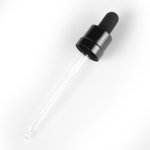 Eye Dropper 18mm (to suit 100ml T/E Bottle) Smooth Shiny Black