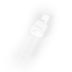 Eye Dropper 18mm (to suit 30ml T/E Bottle) Smooth Shiny White