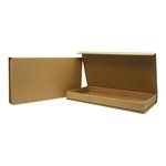 Brown Kraft DL DELUXE Voucher Box: 225mm (W) x 115mm (L) x 20mm (D) + 20mm FLAP - Carton of 50