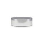 62mm Metal Smooth Shiny Silver Cap