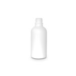 White 50ml T/E Boston Round Glass Bottle (18mm neck)