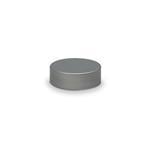 41mm Metal Ring Grooved Matte Silver Cap