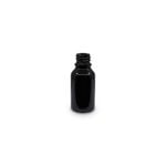 Black 15ml T/E Boston Round Glass Bottle (18mm neck)