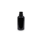 Black 30ml T/E Boston Round Glass Bottle (18mm neck)