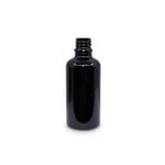Black 50ml T/E Boston Round Glass Bottle (18mm neck)