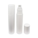 50ml Matte White PP Airless Serum Bottle with Matte White Cap